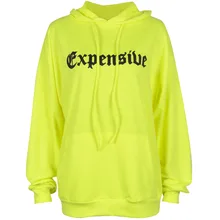 YZ Kpop Sweatshirt Women 2019 Autumn New Fashion Femme Hoodies Long Sleeve Fluorescent Color Loose Female Sweatshirt