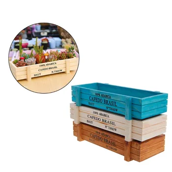 

Cool Rectangle Succulent Pot Tray Planting Wooden Pots Plant Growth Box Home Living Room Bedroom Balcony Decor Pot Trays