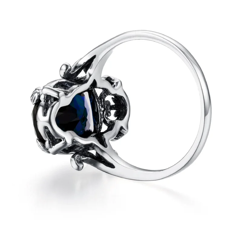 Женское кольцо из серебра 925 пробы с сапфиром|ring wholesale|ring ringring women |