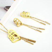 OUFEI ювелирные изделия в форме сердца из нержавеющей стали женские наборы модные комплекты украшений Подарки для женщин богемные оптом много