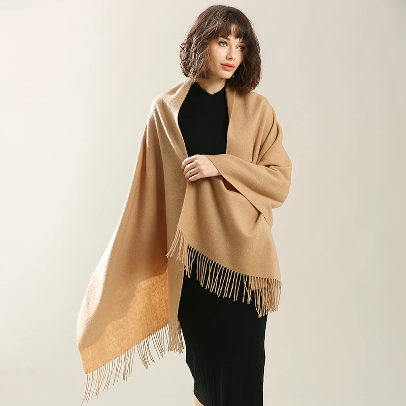 

BOHOBOCO new brand fashion winter autumn women solid color thick warm lamb wool infinity shawl blanket