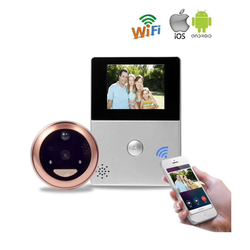 

FREE SHIPPING Wifi Smart Peephole Video Doorbell 960P HD Security Camera Door Viewer 2.8" Monitor Motion Detection APP Control