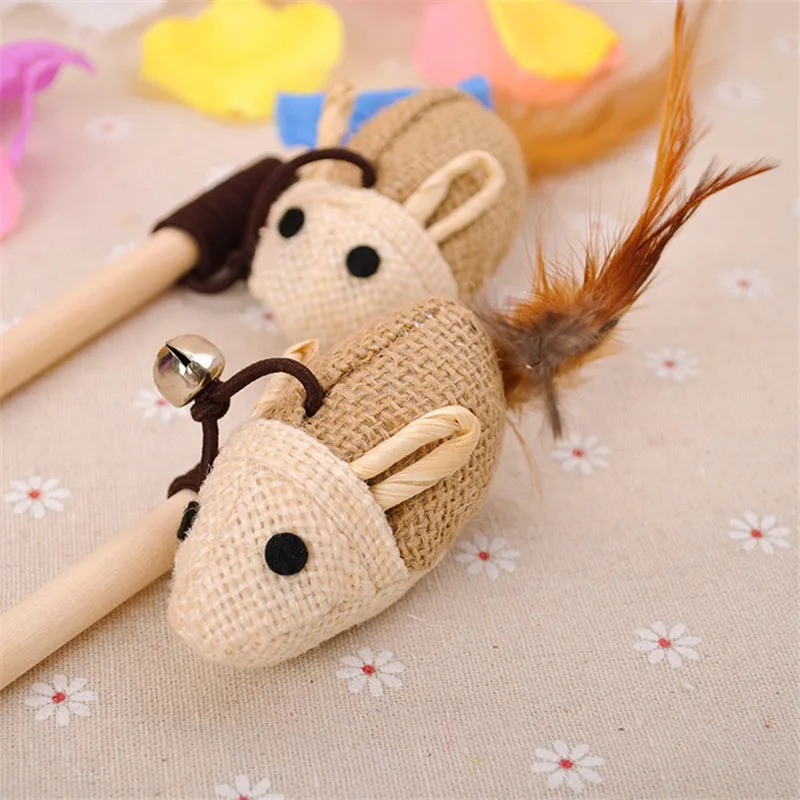 Hot Lovely Cat Mice Toys 1 Pc Wooden Pole Hemp Mice Mouse Rods Plaything Environmental Pet Tease Cat Toys Hot Lovely Cat Mice Toys 1 Pc Wooden Pole Hemp Mice Mouse Rods Plaything Environmental Pet Tease Cat Toys