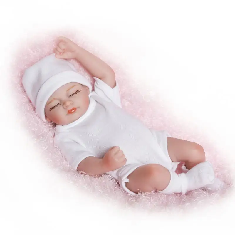 

25cm Soft silicone reborn sleeping baby dolls toy for kids mini newborn girl boy babies dolls fashion birthday gift bath toy