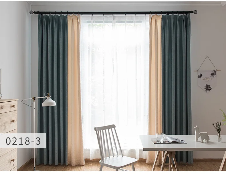 Sale Solid Color Faux Linen Blackout Curtains for Living Room Modern Curtains for Bedroom Window Curtains kitchen Curtains Blinds 18