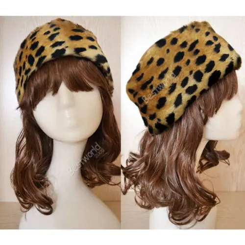 Señoras calientes de la manera mujeres de lujo Cuero no original diadema invierno esqui oído Muffs earwarmers sombrero Orejeras 7 color
