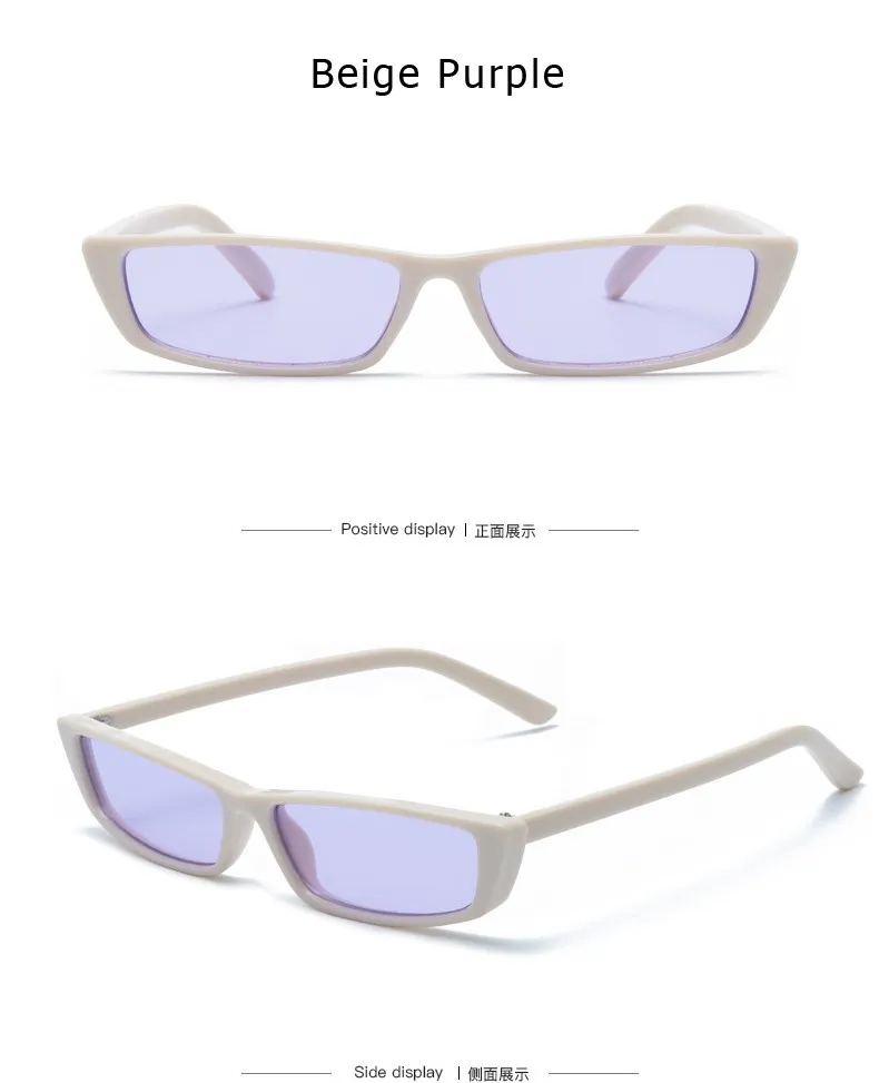 Sella Новое поступление европейский стиль узкие маленькие квадратные, карамельные линзы Модные женские мужские солнцезащитные очки Брендовые дизайнерские современные очки