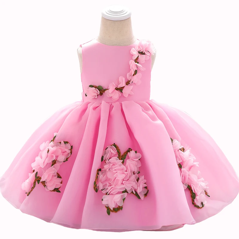 

Sleeveless Baby Girls peach blossom Dress For Girls Princess Dress Infant Party Newborn Dress Baby Dress Clothing