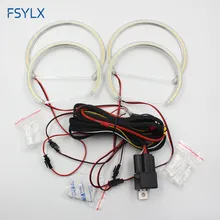 FSYLX SMD СВЕТОДИОДНЫЙ ангельские глазки для BMW E46 non-проектор Ксеноновые белые светодиоды открытого монтажа фары «ангельские глаза» гало кольца для BMW e46 не проектор