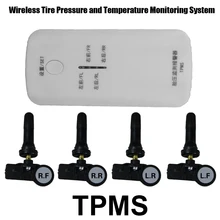 Bluetooth TPMS Support iPhone Android phone Wireless Tire Pressure Monitoring System Car TPMS with 4 Internal Car sensor