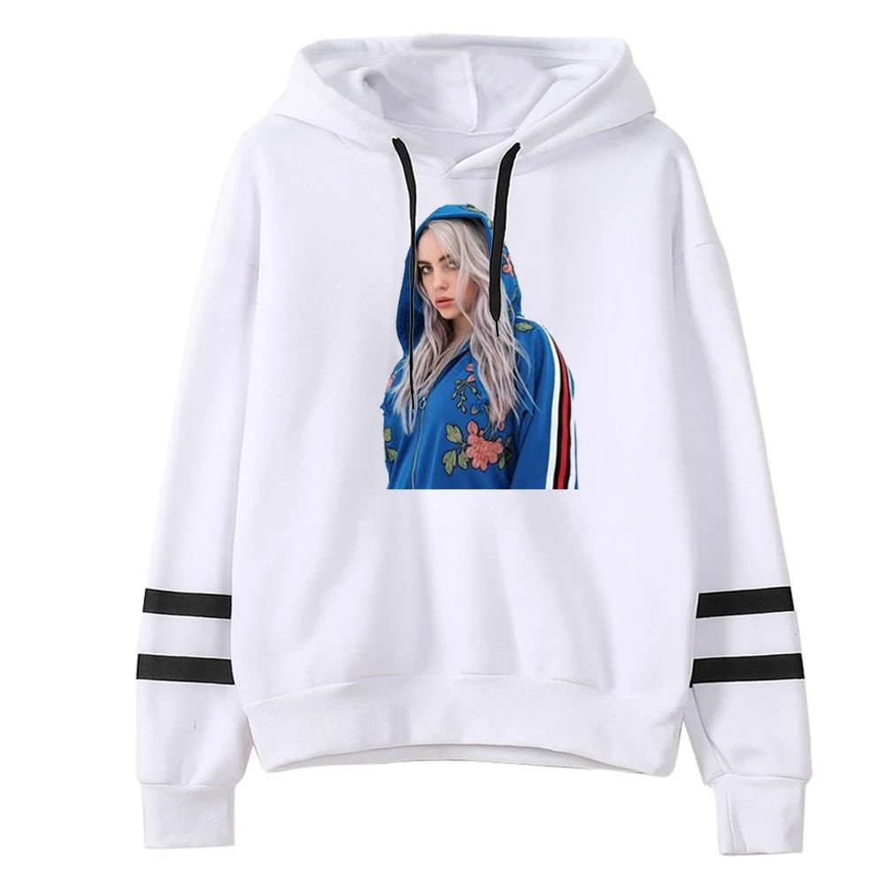 Женская одежда, худи для девушек, billie eilish, мультяшное изображение американской моды певицы, с принтом, узор, толстовки для женщин, kawaii - Цвет: C823