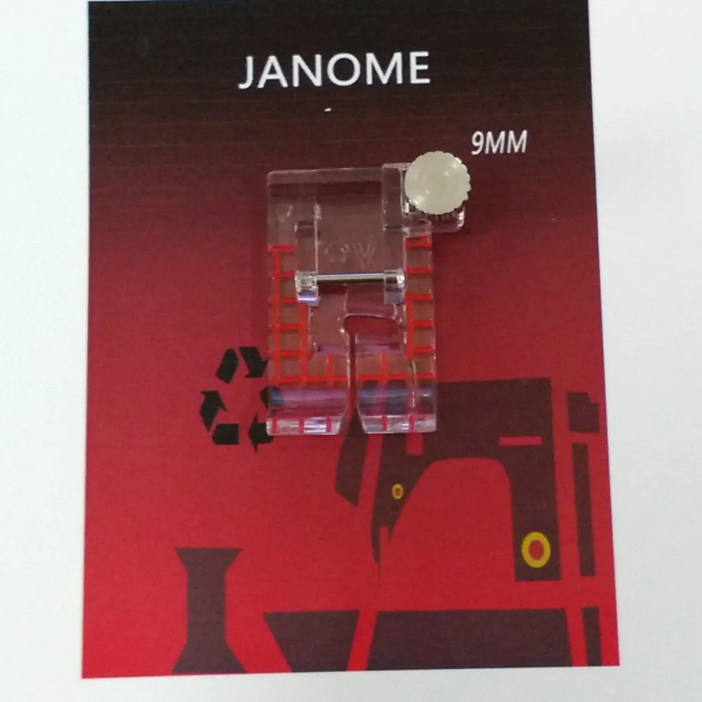 9 мм Janome Clear View стеганная лапка#7322PE-9