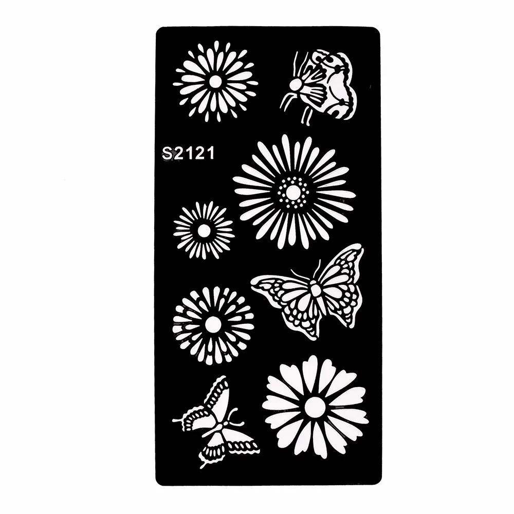 1 Piece Henna Tattoo Stencil Beauty Chrysanthemum Flower Butterfly Airbrush Painting Women Body Art Henna Tattoo Template S2121