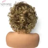 StrongBeauty Women Synthetic Wig Natural Mid length Curly Hair Blonde Wigs ► Photo 2/3