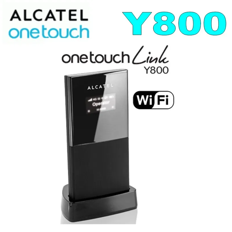 Лот из 10 шт. 4G Alcatel Работает с любым оператором, Y800 в одно касание мобильного точку доступа Wi-Fi с оригинальной коробкой и док-станции