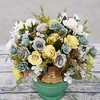 Искусственные цветы, шелковые Чайные розы, 1 пачка, свадебные, вечерние, новогодние украшения, аксессуары, искусственные растения