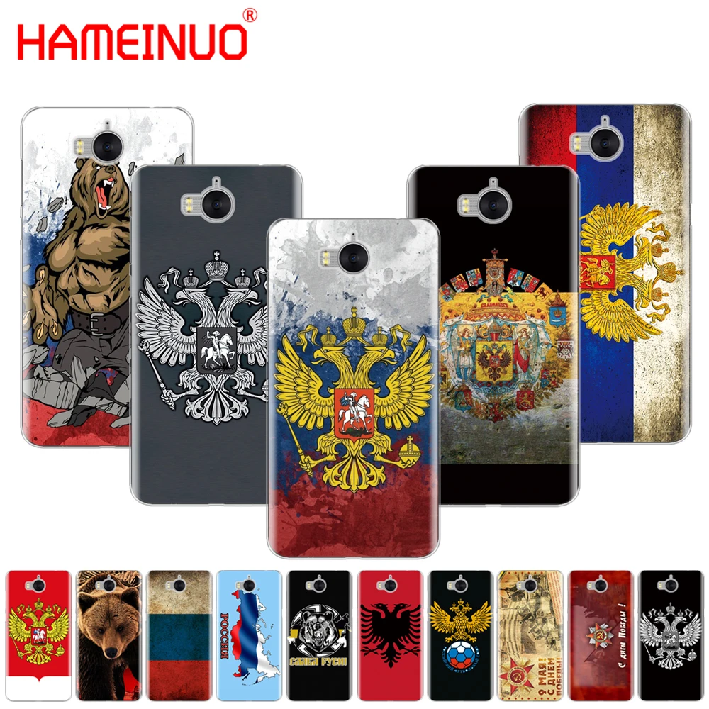 HAMEINUO чехол с флагом Российской Федерации медведем орлом для huawei honor 3C 4A 4X 4C 5X 6 7 8 Y3