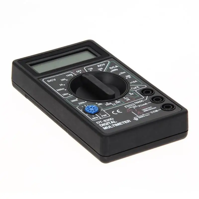 AVO Meter LCD Digital Multimeter Handheld Ohm Voltmeter Ammeter DT830D Test Leads Electrical AC DC Voltmeter Meter