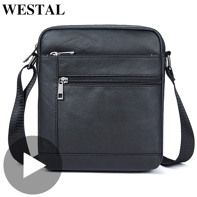 Fashion Black font b Cross b font Body Crossbody For Genuine Leather font b Men b