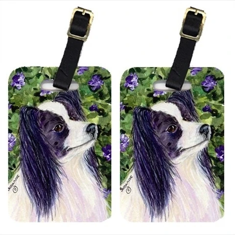 Carolines Treasures SS8896BT Papillon Luggage Tag - Pair 2 4 x 2.75 In. (1)