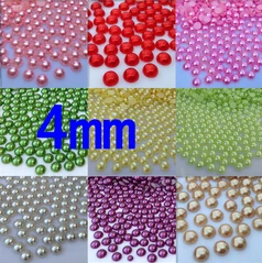 4mm 5000pcs 18 color ABS Imitation Pearls half round Bead for crafts Phone Case/Beauty Nail/crafts diy | Украшения и аксессуары