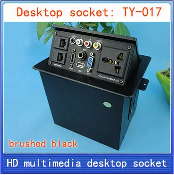 

Desktop socket / hidden multimedia information box outlet / HD HDMI network RJ45 video Audio USB VGA MIC desktop socket TY-017