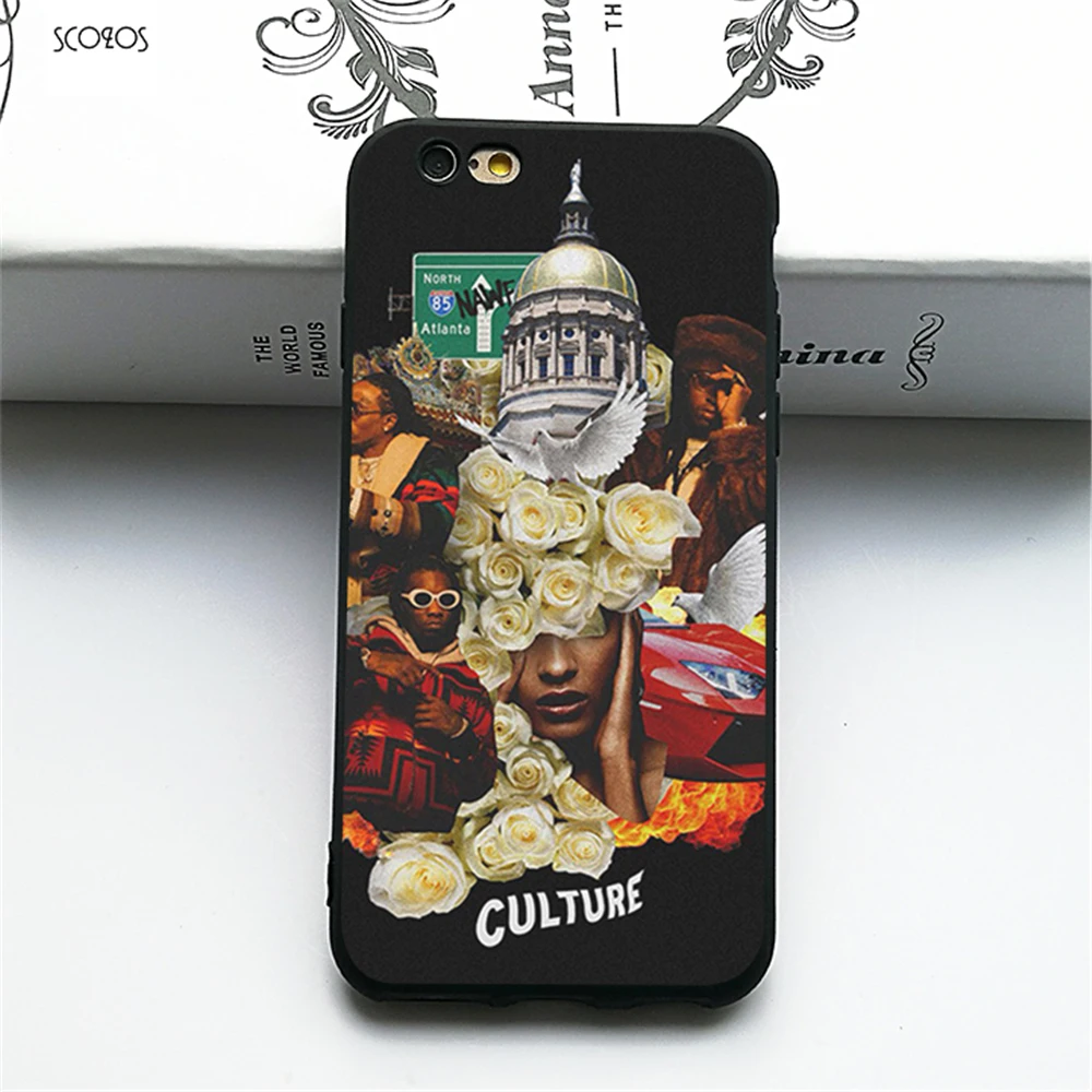 SCOZOS HOT Migos culture Silicone phone case soft Cover For Iphone X 5 5S Se 6 6S 7 8 Plus #ta396 |