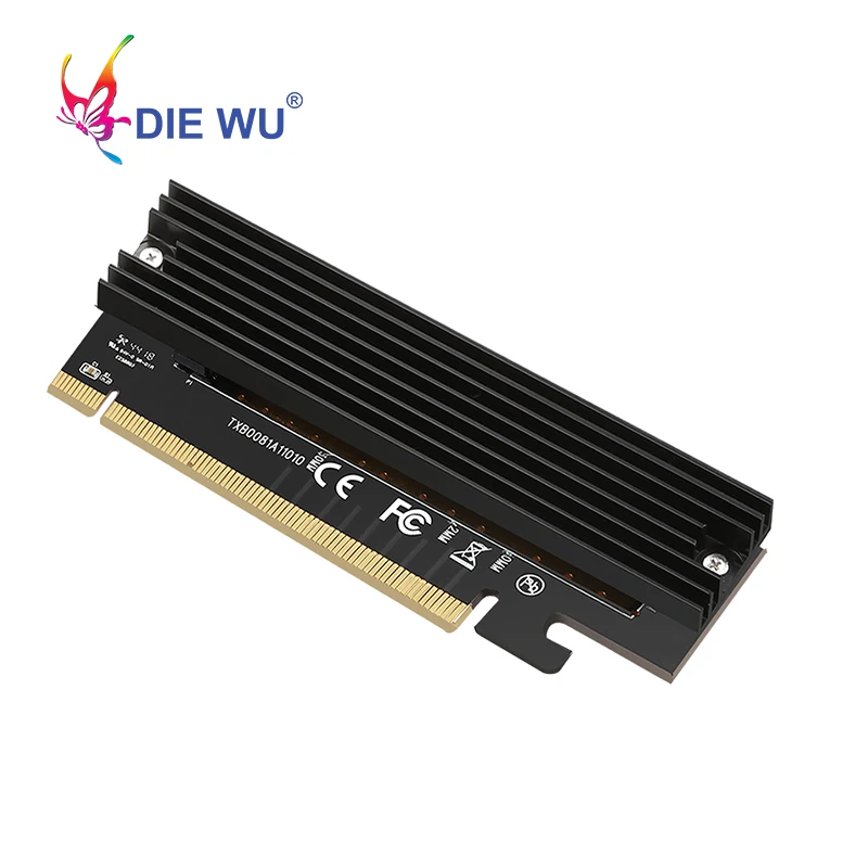 

PCIE X16 to M.2 M Key NVMe SSD Ethernet Adapter M-Key Interface Expansion Card High speed