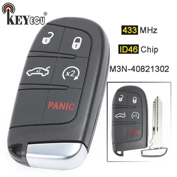 Keyforkess 433MHz ID46 Chip M3N-40821302 sostituzione 4 1 5 pulsante Smart Remote Key Fob per Chrysler Dodge caricabatterie sfida viaggio