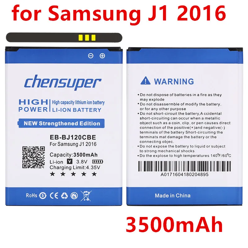 Chensuper nuevo EB BJ120CBE batería para Samsung Galaxy J1 edición 2016 ...