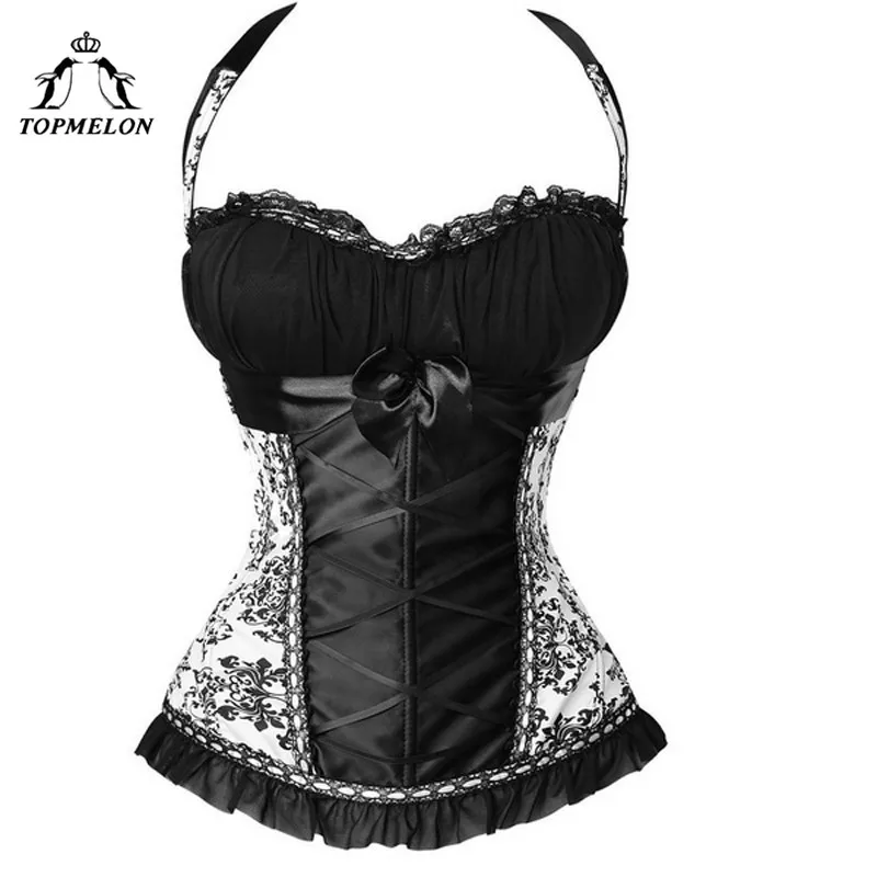 TOPMELON Corset Steampunk Bustier Gothic Corsets and Bustiers Corselet