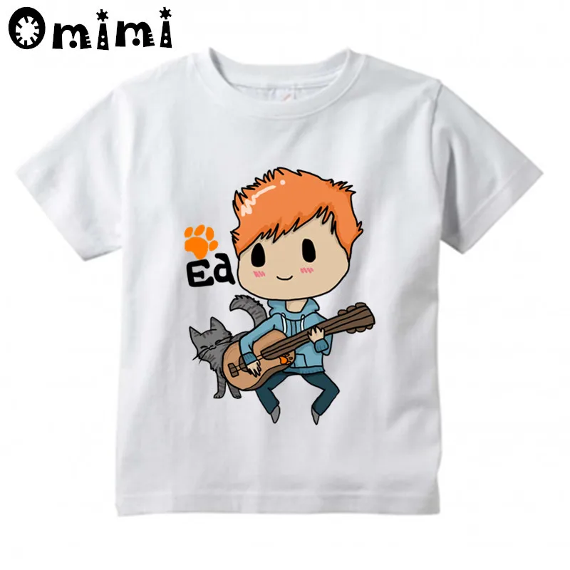 Детская футболка с дизайном Ed Sheeran для мальчиков и девочек, отличные повседневные топы с короткими рукавами, Детская забавная футболка - Цвет: oHKP579A