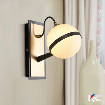 

Modern Nordic Acrylic Round Glass Ball Wall Lamp LED Mounted Light Indoor Home Lighting Fixtures for Living Room Restaurant