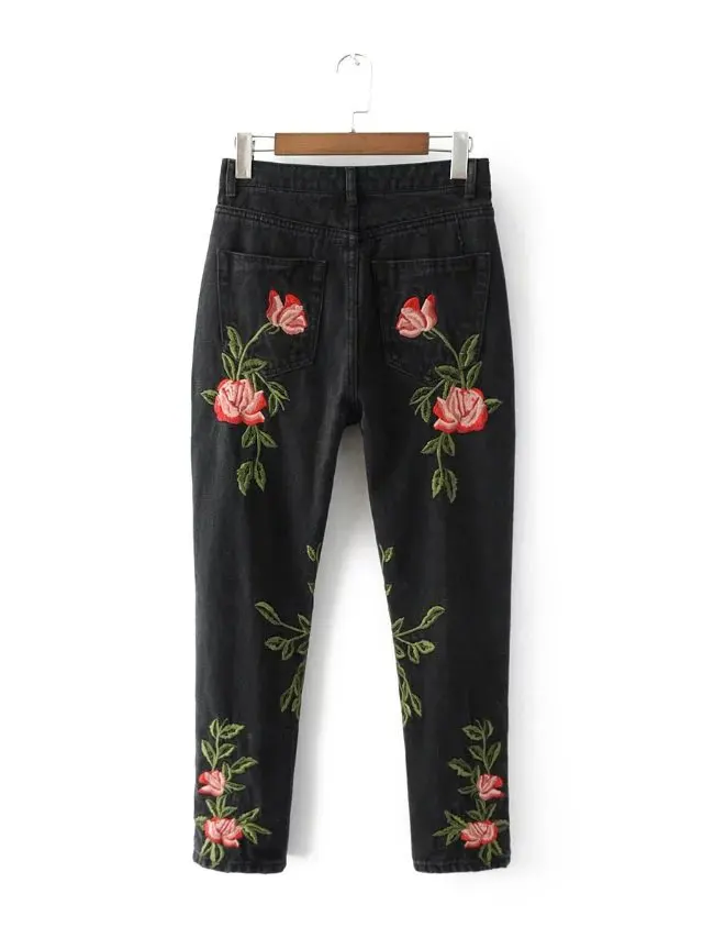

2017 women high waist jeans slim denim trousers jeans ripped jeans
