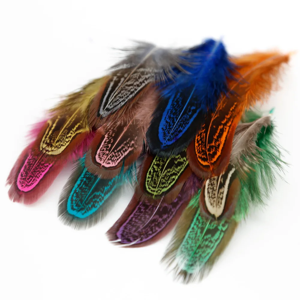 

High Quality 4-8cm (50 pcs)Rare Precious Party Decorative Multi-colour Pheasant Plume Feather Natural Feathers for Home Decorate