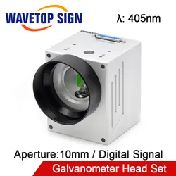 WaveTopSign 405nm цифровой сигнал лазерный сканер гальванометр головы набор вход Aperture10mm Гальванометр сканер с питание комплект