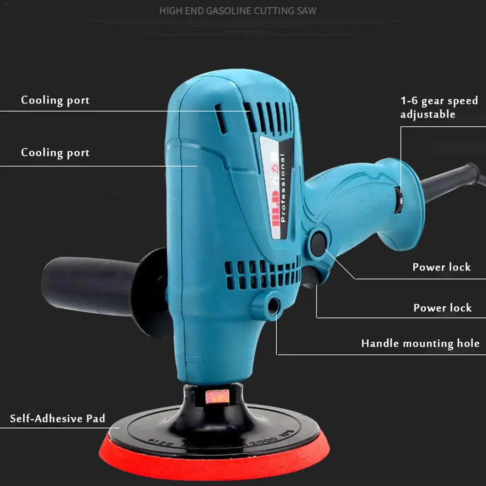 Мини-шлифовальный измельчитель для полировки автомобиля шлифовальный станок для полировки на орбите ABS 1-6 зубчатый Регулируемый скоростной шлифовальный восковой электроинструмент