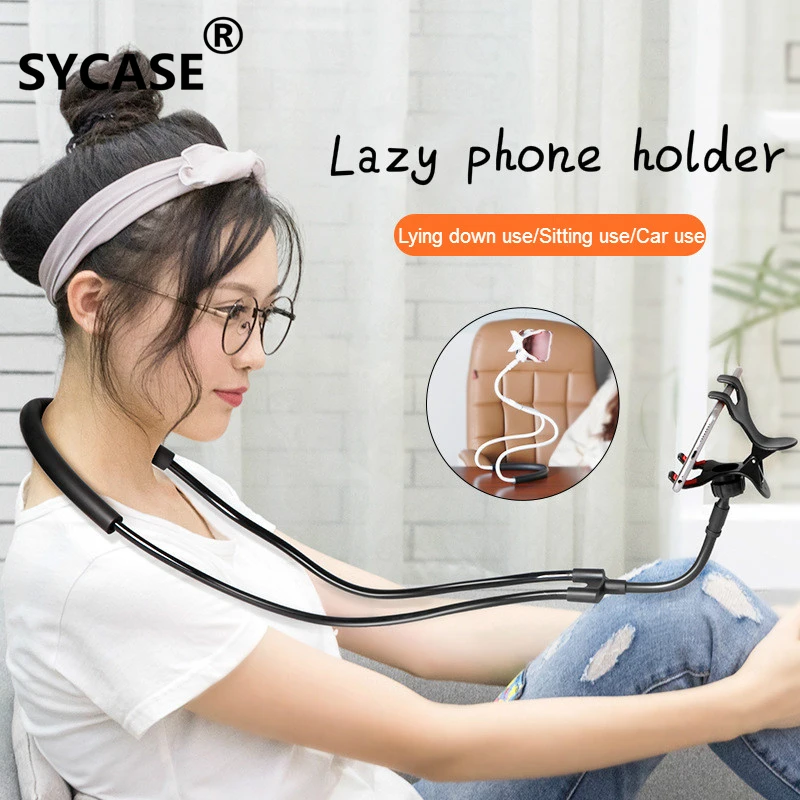 SYCASE 2018 Lazy Bracket for 3.5' + Cellphone Holder Neck Phone Universal Flexible Selfie porta celular | Мобильные телефоны и