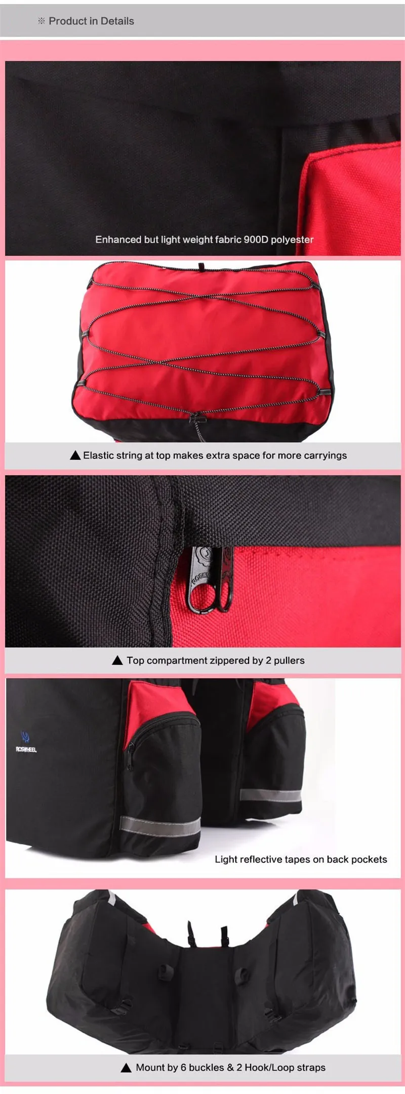 Flash Deal ROSWHEEL 60L Waterproof MTB Mountain Bike Rack Bag 3 in 1 Multifunction Road Bicycle Pannier Rear Seat Trunk Bag 14590 3 Flash Deal ROSWHEEL 60L Waterproof MTB Mountain Bike Rack Bag 3 in 1 Multifunction Road Bicycle Pannier Rear Seat Trunk Bag 14590 3