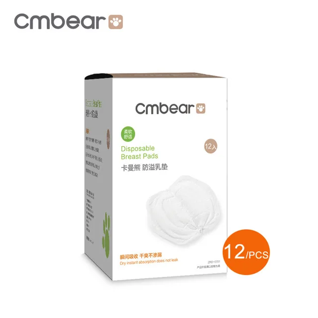 

Cmbear 12pcs Nursing Breast Pads 100% Cotton Ultra Soft Disposable Pad For Mummy Bresat Feeding No Leakage Nursing Pad