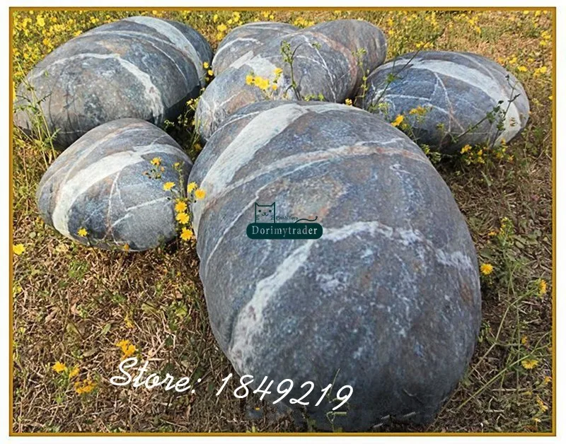 Dorimytrader 6 Pcs Fashion New Emulational Neptune Stone Pillow Room Decoration Plush  Soft  Stone Shape Cushion DY61077 (1)