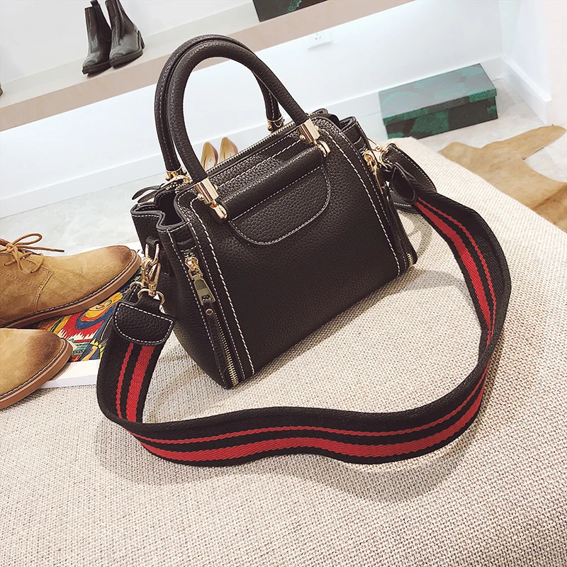 Janespri High Capacity Soft PU Leather Female Handbags Fashion Panelled Women Shoulder Bag Daily Women Casual Tote Messenger Bag (30)