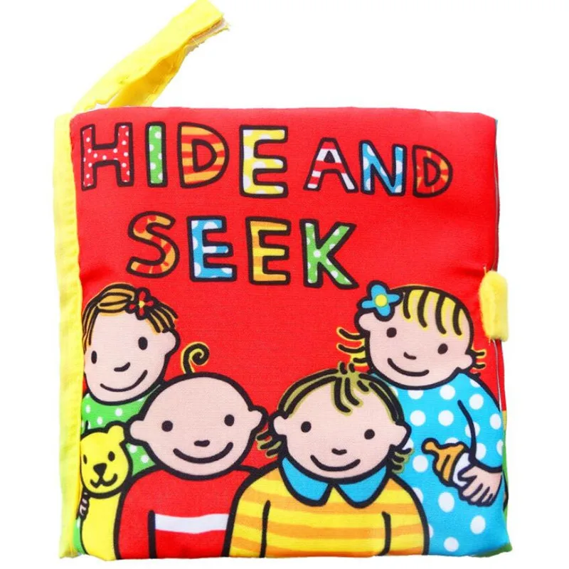 

Baby Intellectual Hand Book Rustle Sound Soft Cloth Book Infant Early Leaning Book with Teether Rings Colorful Baby Rattles Toys