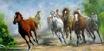 

Canvas Print Animals Horses Oil painting Picture Printed on canvas 2
