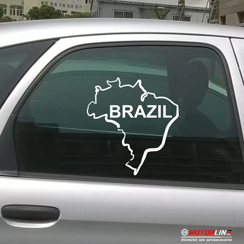 

Map outline of Brazil Country Decal Sticker Car Vinyl Brazilian pick size color