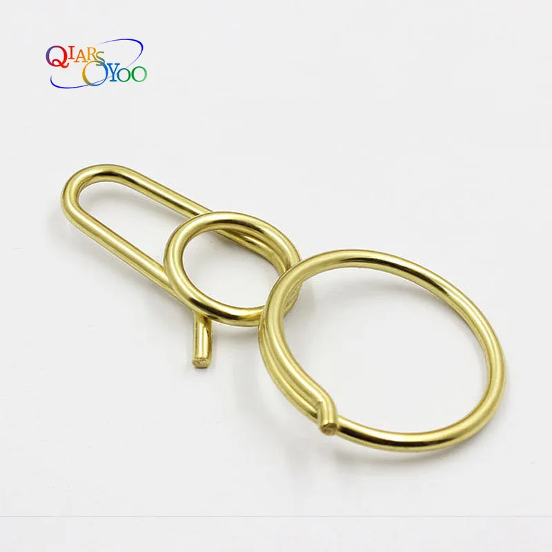 Men's Bend Key Ring,O ring Hook,Solid Brass Key Ring Belt Hook Key