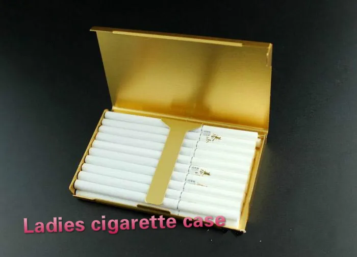 

2017 New Ultra Thin Aluminum Alloy Cigarette Case 20 Packs Can Be Customized Logo Ladies Long Cigarette Box Gift