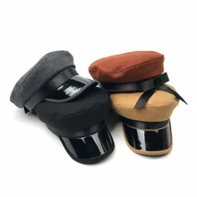 MinanSer военная шапка для женщин британский стиль шерстяная женская шапка для газетчика зимняя британская классическая женская шапка для мальчика головные уборы