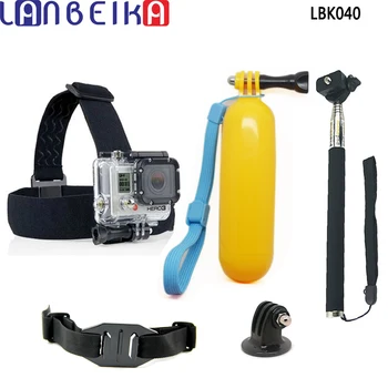 

LANBEIKA Selfie Monopod Tripod Head Strap Floaty Bobber Vented Helmet Strap For Gopro Hero 7 6 5 4 3+ SJCAM SJ4000 SJ5000 SJ6 YI