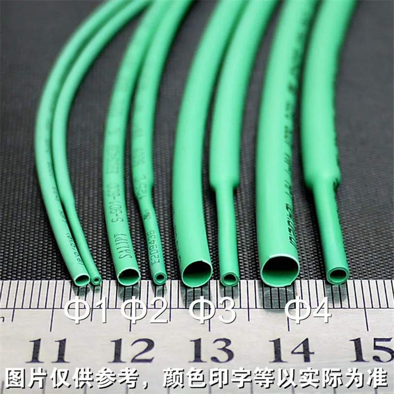 Green 4MM Assortment Ratio 21 Polyolefin Heat Shrink Tube Tubing